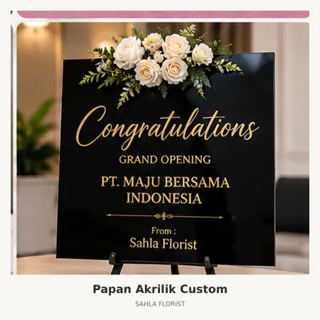 Papan Bunga Akrilik Parung Panjang